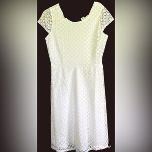 SALON STUDIO Women’s White Fully Lined Special Occasion Dress, Size Small, EUC.